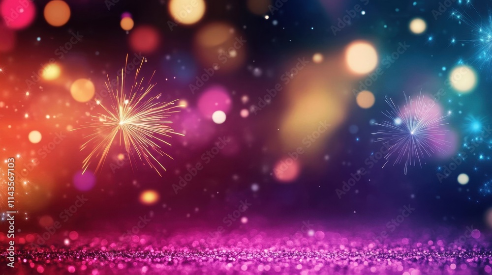 Vibrant fireworks adding excitement to celebrations.