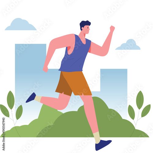 person running in the park