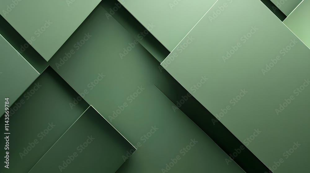 Overlapping Dark Green Geometric Squares Overlapping Dark Green Geometric Squares