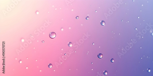 Abstract background with pink and purple gradient and water drops.