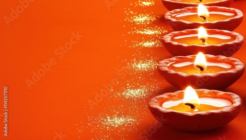 Diwali celebration colorful candles vibrant setting festive decor warm ambiance traditional indian festival photo