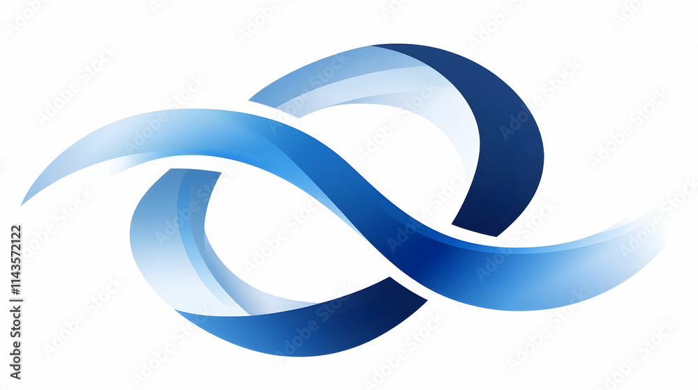 Abstract blue infinity symbol design. Abstract blue infinity symbol design.