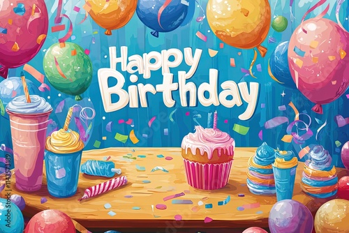 A playful and vibrant vector background featuring 