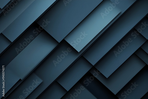 Abstract dark blue geometric background with overlapping rectangles.