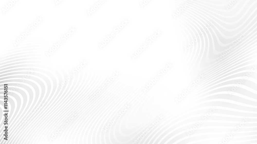 Abstract  white and gray color, modern design stripes background with curve lines. Vector illustration.
