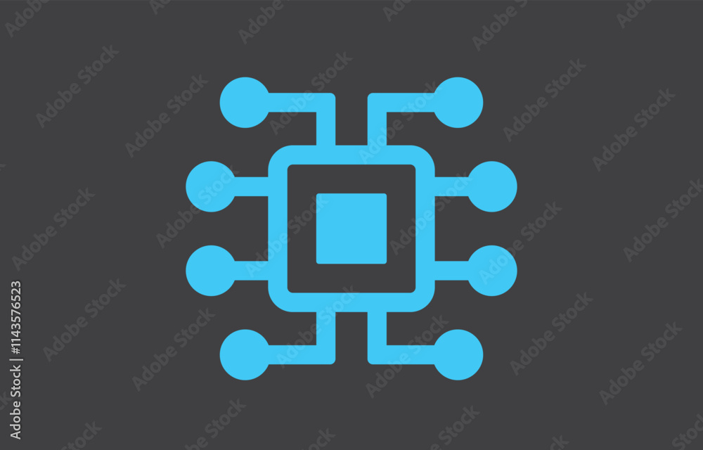 Microchip Vector Illustration. Chip Icon. Microchip Icon Microchip Vector Illustration. Chip Icon. Microchip Icon