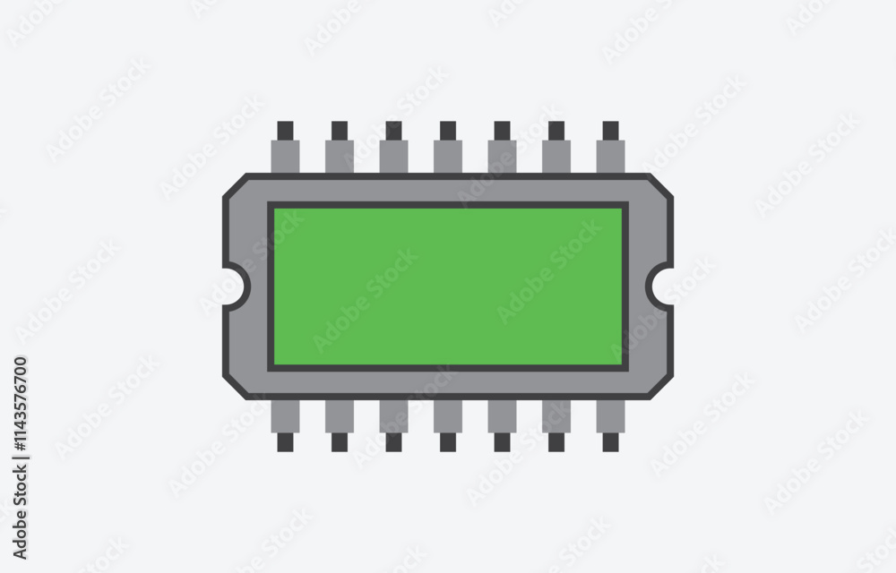 Microchip Vector Illustration. Chip Icon. Microchip Icon Microchip Vector Illustration. Chip Icon. Microchip Icon
