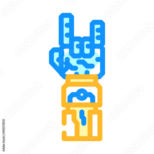 robotics collaboration industry 4 color icon vector. robotics collaboration industry 4 sign. isolated symbol illustration