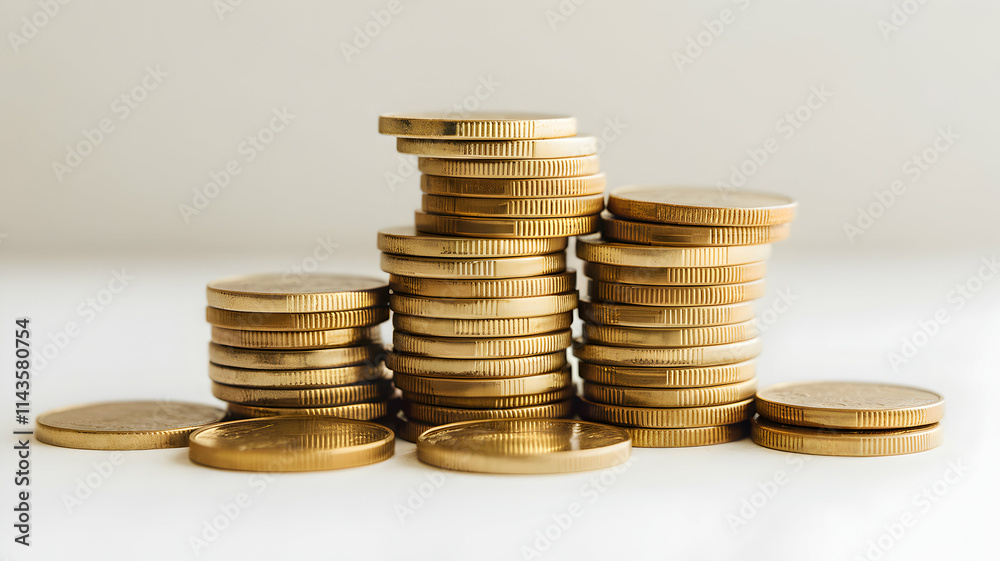 Stack of coins symbolizing financial growth. Stack of coins symbolizing financial growth.