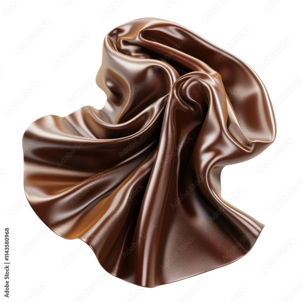 The smooth rich and decadent chocolate flows in an elegant sensual design evoking a sense of luxurious indulgence for a gourmet premium dessert or confectionery product The smooth rich and decadent chocolate flows in an elegant sensual design evoking a sense of luxurious indulgence for a gourmet premium dessert or confectionery product