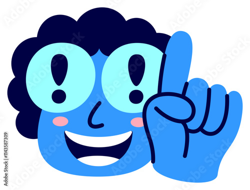 Lettering sticker exclamation