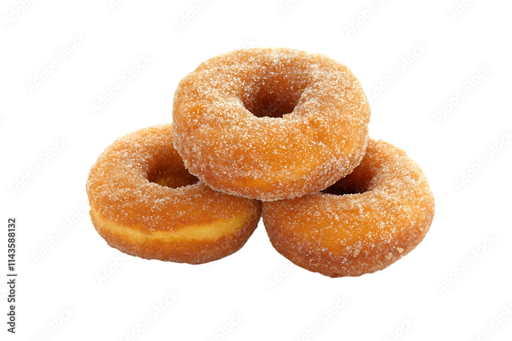 Fresh donuts isolated on transparent background, cut out, PNG Fresh donuts isolated on transparent background, cut out, PNG