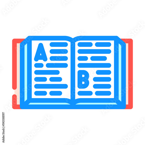 dictionary natural language processing nlp color icon vector. dictionary natural language processing nlp sign. isolated symbol illustration