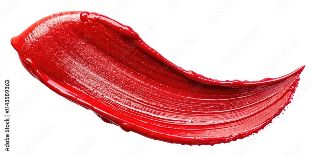 Red Glossy Lip Gloss Smears, Cosmetic Banner, Beauty Product, Makeup Texture, White Background, Lip Balm, Shiny Lipstick Red Glossy Lip Gloss Smears, Cosmetic Banner, Beauty Product, Makeup Texture, White Background, Lip Balm, Shiny Lipstick