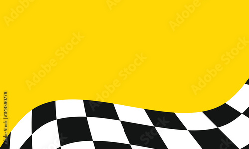 Racing flag canvas color background. Symbol marking start and finish. Vector illustration