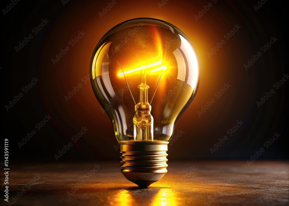 Illuminated ideas! Stock image featuring a bright yellow lightbulb against the dark night. Illuminated ideas! Stock image featuring a bright yellow lightbulb against the dark night.