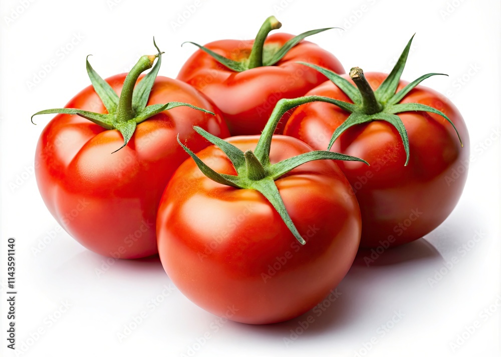 Vibrant Red Tomatoes Cluster, Fresh Produce Photography, Isolated Red Tomatoes, Stock Photo, Food Photography, Culinary Images,  Tomato Background,  High-Resolution Image