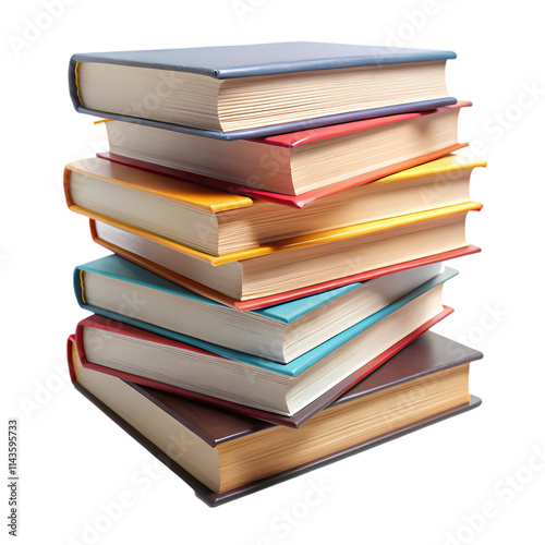 Colorful Stack of Books Ready for Education or Design Projects