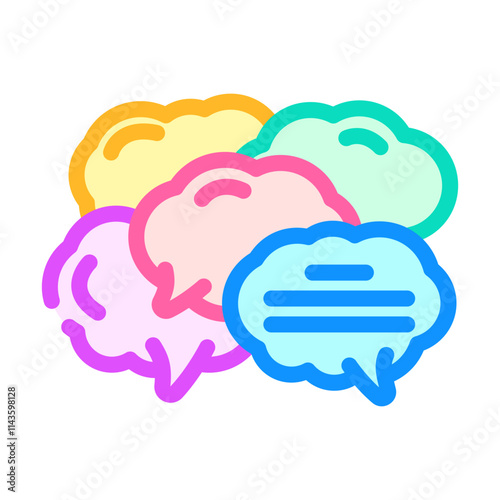 context bubble natural language processing nlp color icon vector. context bubble natural language processing nlp sign. isolated symbol illustration