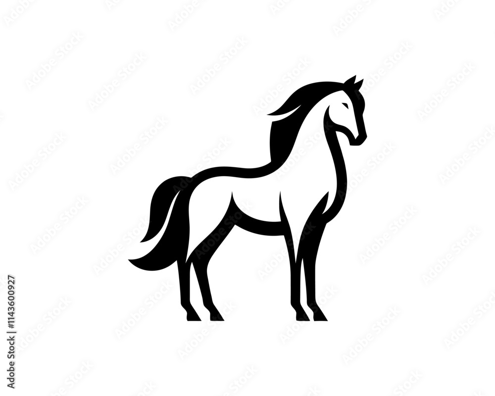 Horse logo design icon symbol vector illustration. Horse silhouette logo. Animal logo. Horse logo design icon symbol vector illustration. Horse silhouette logo. Animal logo.