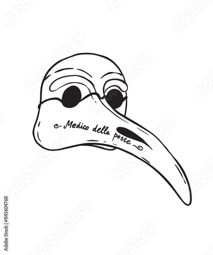 An Intriguing and Mysterious Illustration of a Plague Doctor Mask Perfect for Aesthetic Appeal