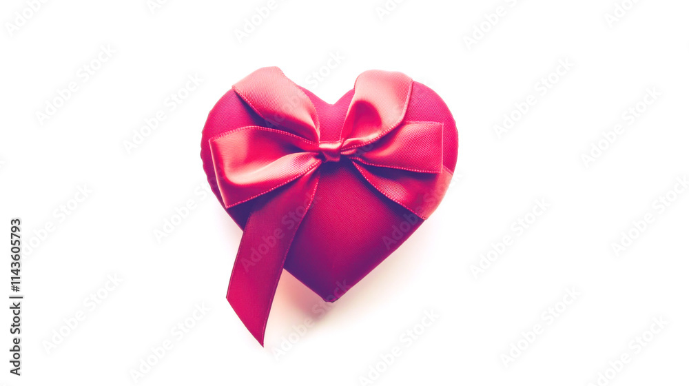 Red ribbon heart isolated on white background for graphic design. Red ribbon heart isolated on white background for graphic design.