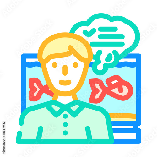 marine biologist world ocean color icon vector. marine biologist world ocean sign. isolated symbol illustration
