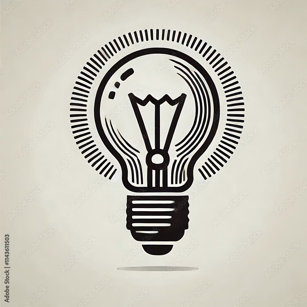 Light bulb illustration representing ideas and innovation. Light bulb illustration representing ideas and innovation.