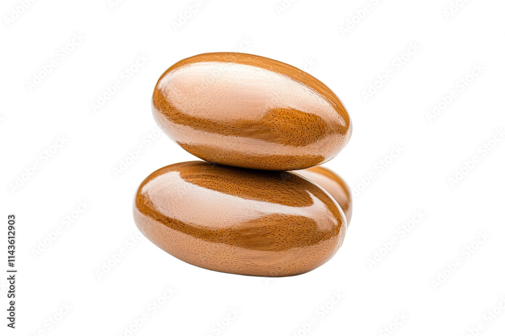 Two brown balls on top of each other Two brown balls on top of each other