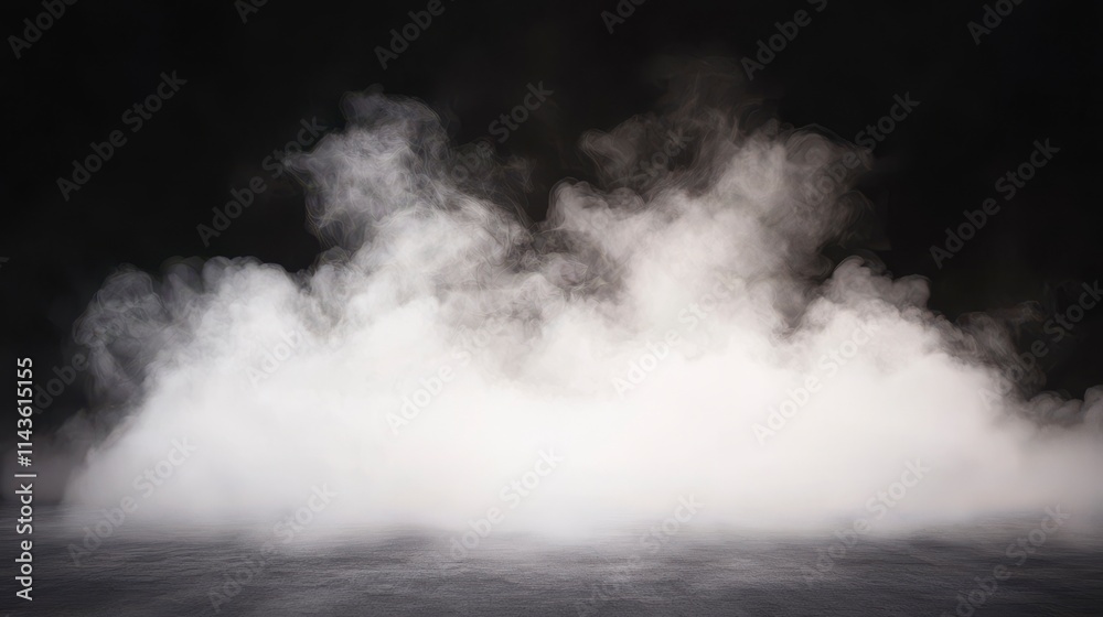Fototapeta premium soft_white_glow_through_thick_fog_dark_smoke_drifting