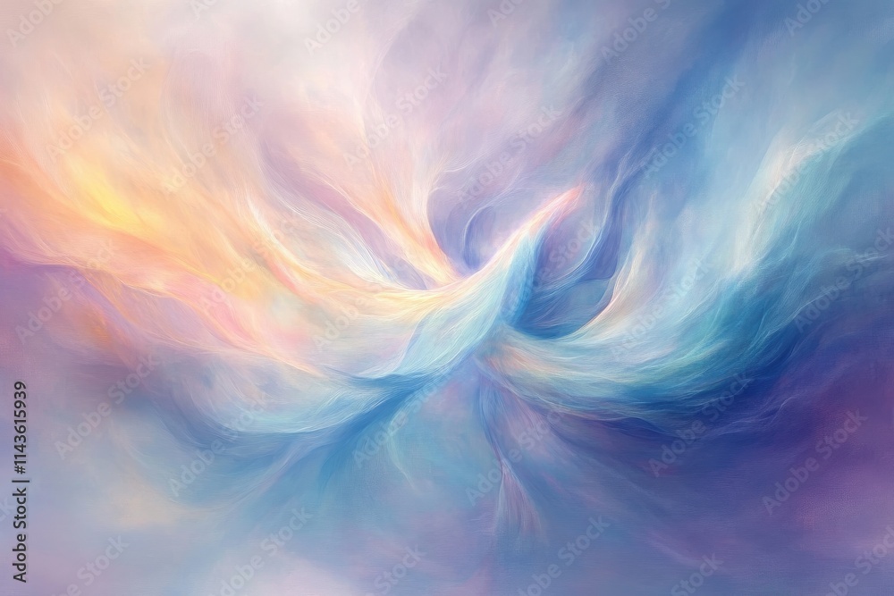 Ethereal abstract painting pastel color palette swirling brushstrokes Ethereal abstract painting pastel color palette swirling brushstrokes