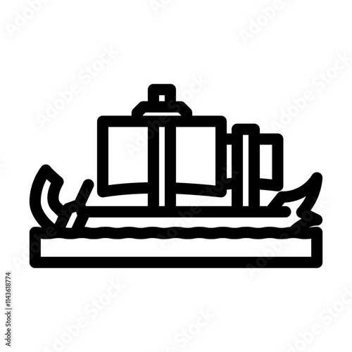 trireme ancient ship line icon vector. trireme ancient ship sign. isolated contour symbol black illustration