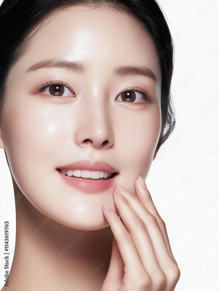 Skincare routine demonstration studio photography bright close-up beauty Skincare routine demonstration studio photography bright close-up beauty