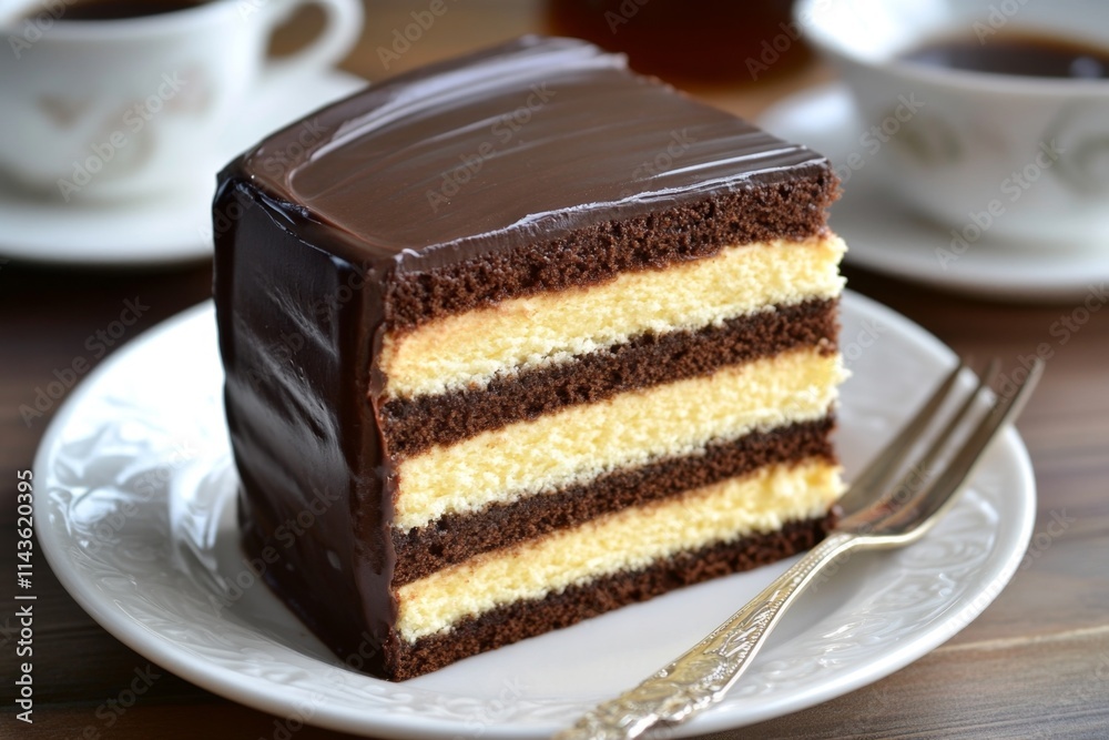 Scrumptious Chocolate Cake Slice with Layers of Delight Scrumptious Chocolate Cake Slice with Layers of Delight