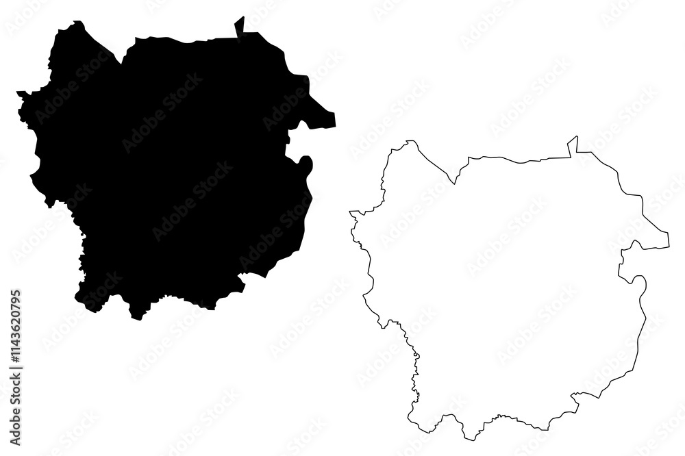 Obraz premium Kayes Region (Regions of Mali, Republic of Mali) map vector illustration, scribble sketch Kayes map