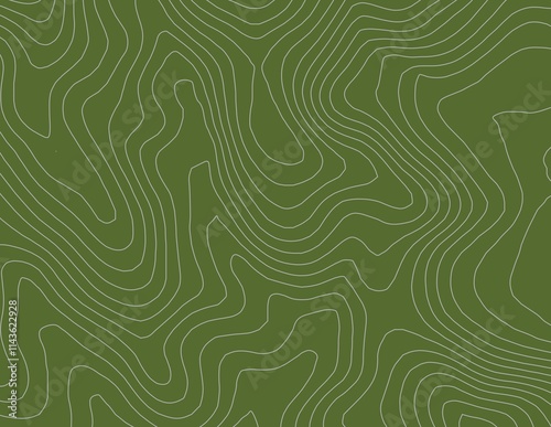Obraz na płótnie Curvas de nivel, mapa topográfico w salonie