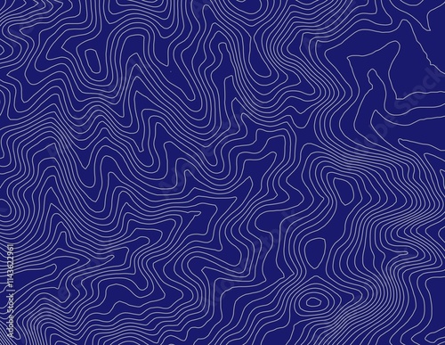 Obraz na płótnie Curvas de nivel, mapa topográfico w salonie