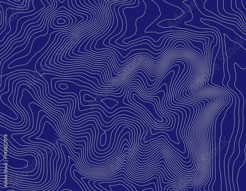 Obraz na płótnie Curvas de nivel, mapa topográfico w salonie