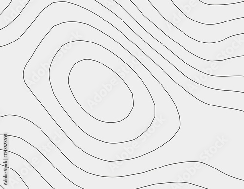 Obraz na płótnie Curvas de nivel, mapa topográfico w salonie