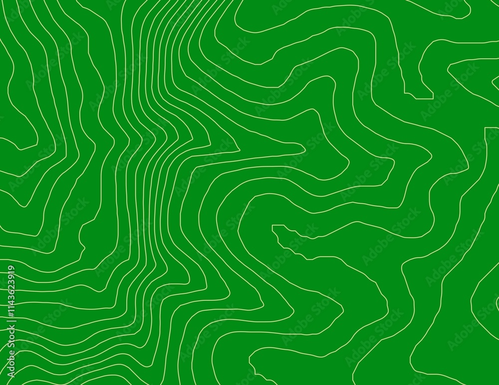 Curvas de nivel, mapa topográfico