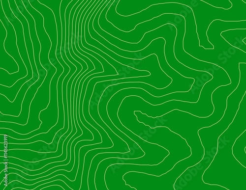 Obraz na płótnie Curvas de nivel, mapa topográfico w salonie
