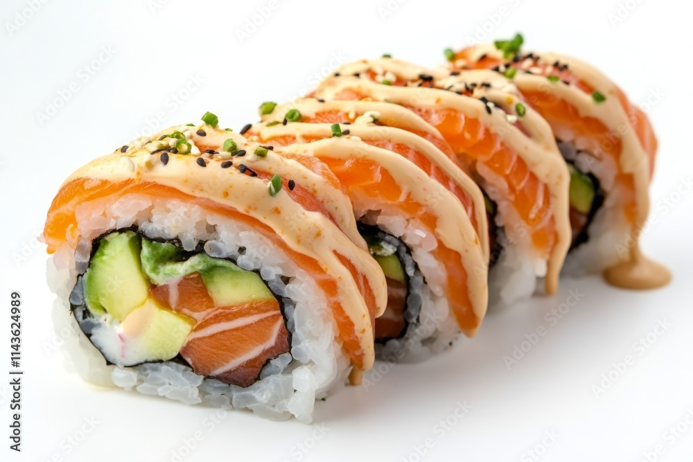 Gourmet Salmon Sushi Roll - A Culinary Delight Gourmet Salmon Sushi Roll - A Culinary Delight