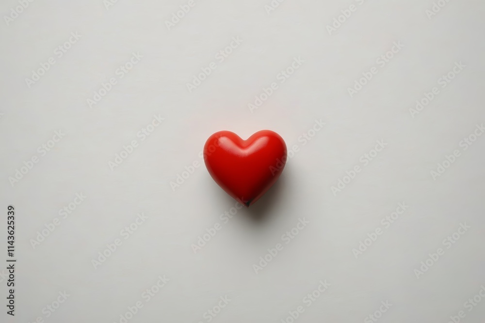 there is a red heart on a white surface there is a red heart on a white surface