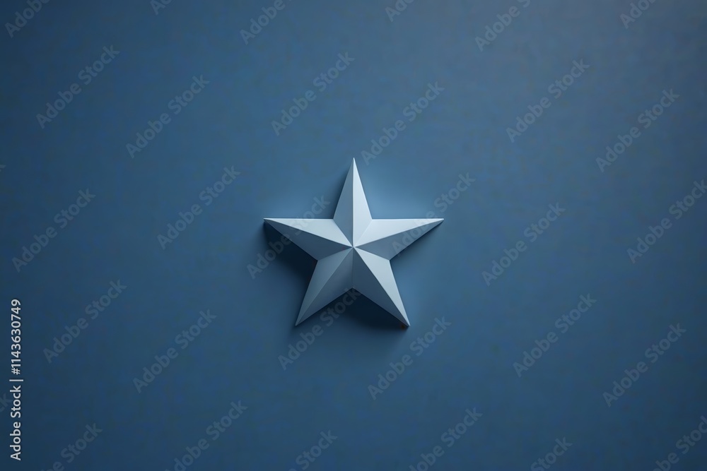 Obraz premium a close up of a star on a blue background