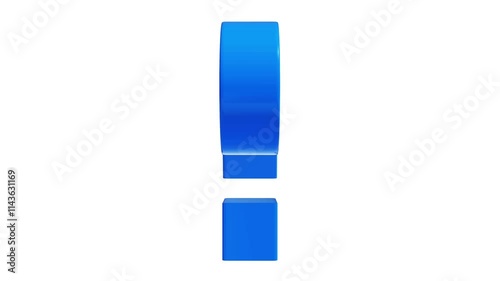 Blue question mark 3d. Did You Know quiz questions concept. Available in 4K video render footage.
