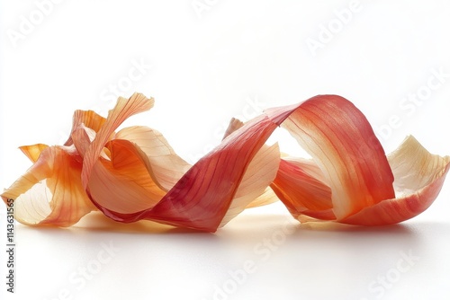Peeled onion isolated on white background