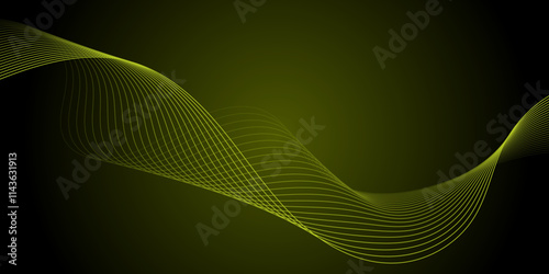 Abstract wave element for design. Digital frequency track equalizer. Stylized line art background. Colorful shiny wave with lines created using blend tool.