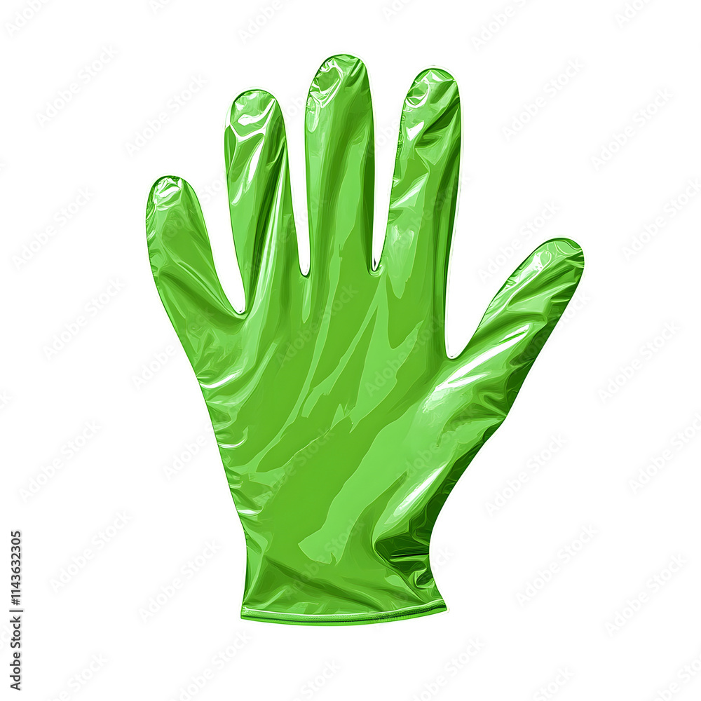 Green Chemical Resistant Gloves Clipart Illustration Green Chemical Resistant Gloves Clipart Illustration