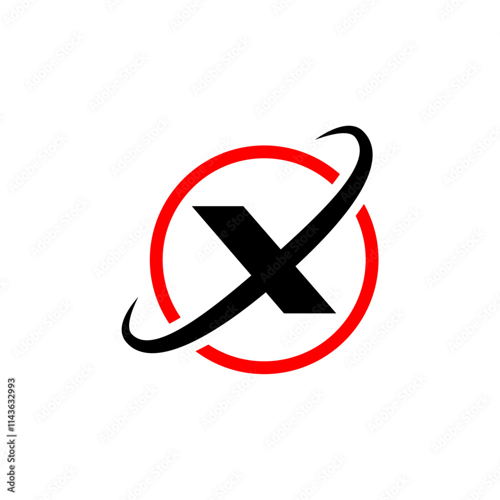 Fototapeta premium Simple express logo Vector. X icon. initial letter x logo vector design illustration Template.