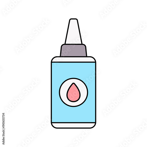 Ink Bottle Icon Illustration in Flat Style. Perfect for design projects, print shops, or creative materials representation.